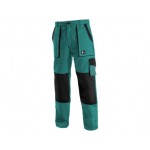 Pánske montérkové nohavice do pása CXS luxy JOSEF, predĺžené, zeleno-čierna